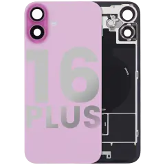 Back Glass w/ MagSafe Magnet & NFC & Flashlight Flex (Used OEM Pull: Grade B) (Pink)