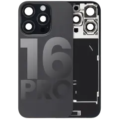 Back Glass w/ MagSafe Magnet & NFC & Flashlight Flex (Used OEM Pull: Grade B) (Black Titanium)