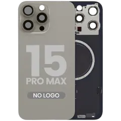 Back Glass w/ MagSafe Magnet (Aftermarket) (Natural Titanium)